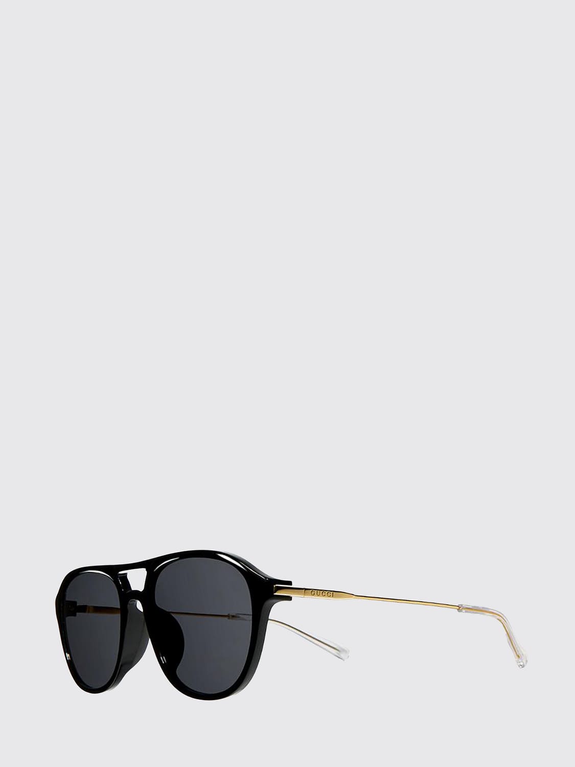 GUCCI SONNENBRILLE: Runde Sonnenbrille Gucci aus Acetat mit Doppelsteg, Schwarz - Img 1