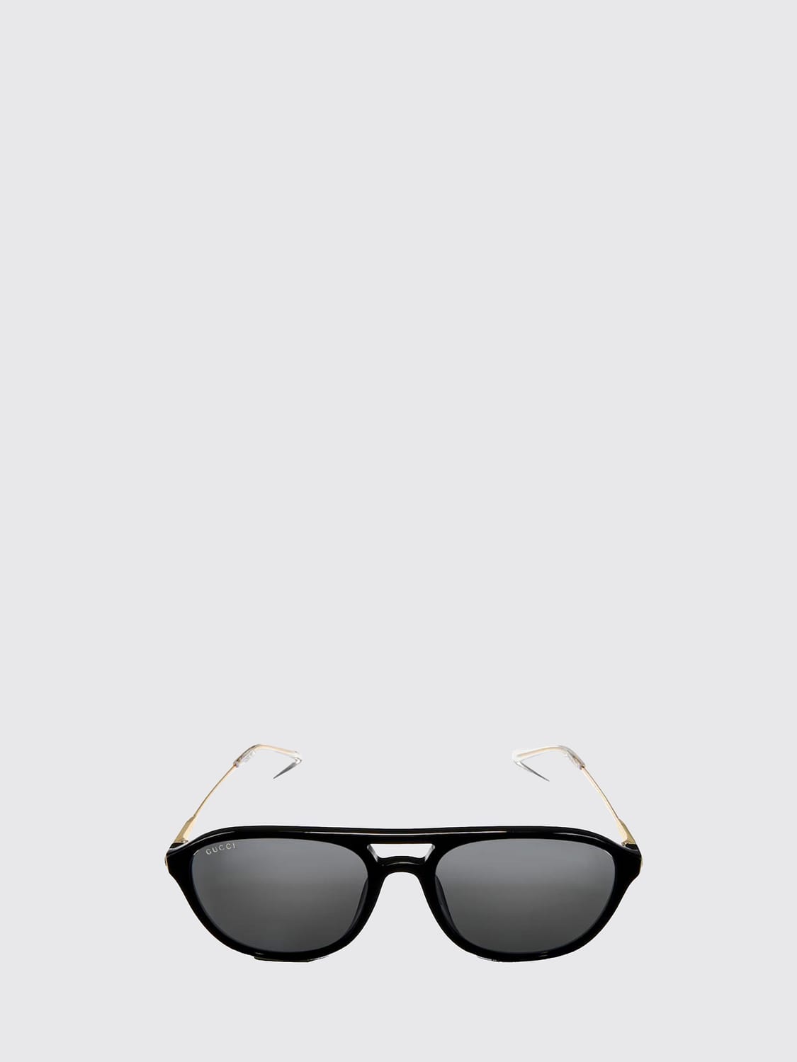GUCCI SONNENBRILLE: Runde Sonnenbrille Gucci aus Acetat mit Doppelsteg, Schwarz - Img 2