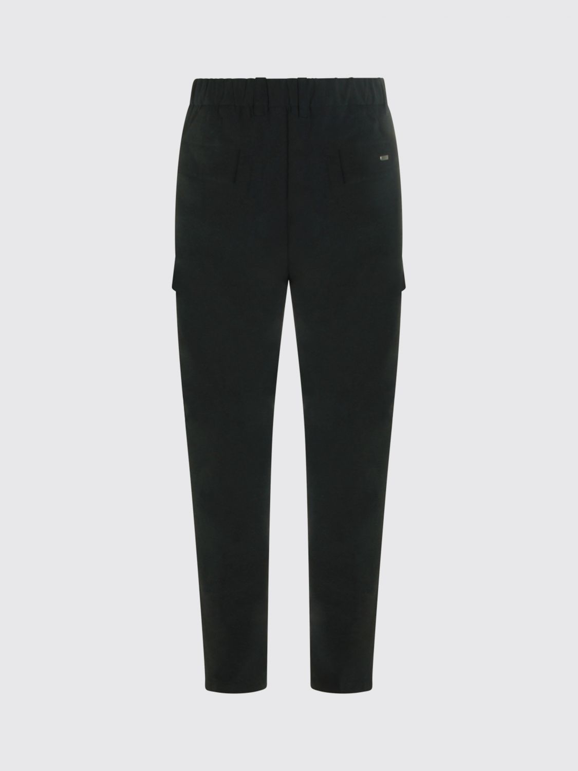 HERNO HOSE: Herno Cargohose mit geradem Bein aus technischem Gewebe und mittelhohem Bund, Charcoal - Img 3