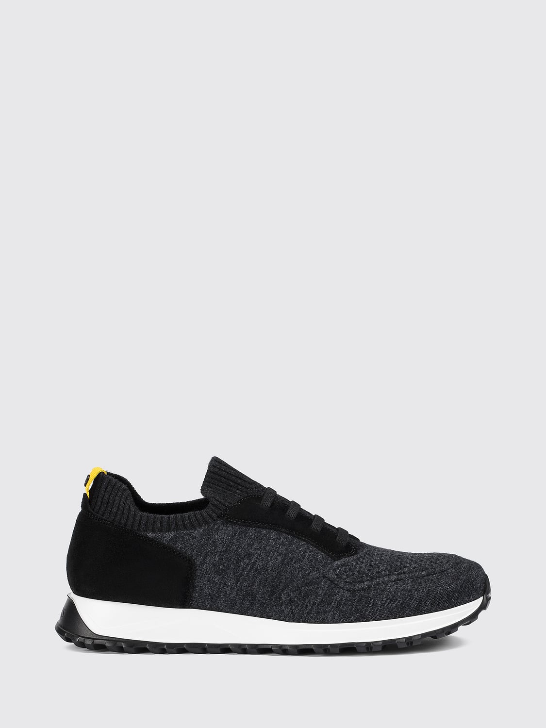 DOUCAL'S SNEAKERS: Low-Top-Sneakers Doucal's aus Wollmischung und Veloursleder mit gezackter Sohle, Schwarz - Img 1