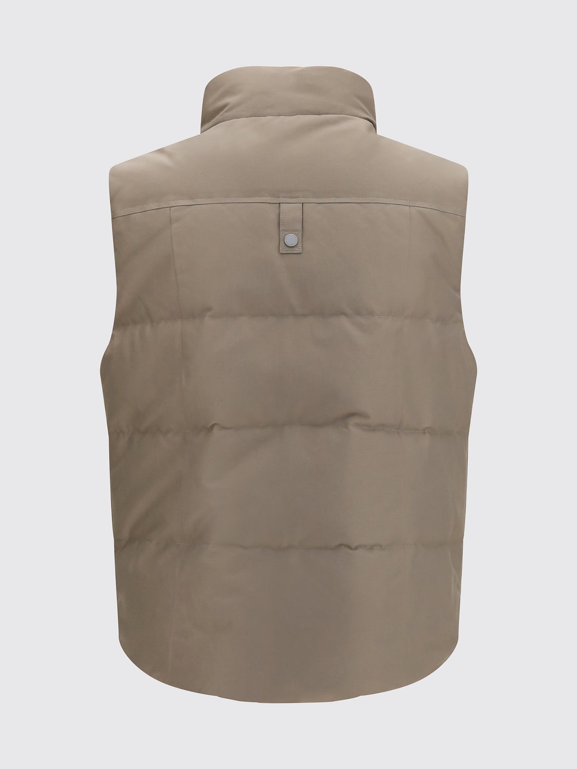 MOOSE KNUCKLES CHALECO: Chaleco acolchado Moose Knuckles de cuello alto en nailon reciclado, Gris - Img 3