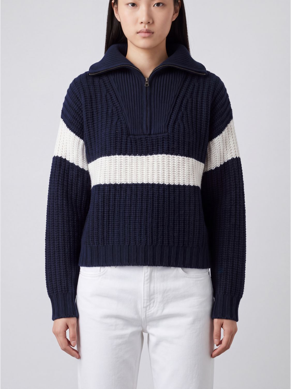 LISA YANG SWEATER: Sweater woman Lisa Yang, Blue - Img 1