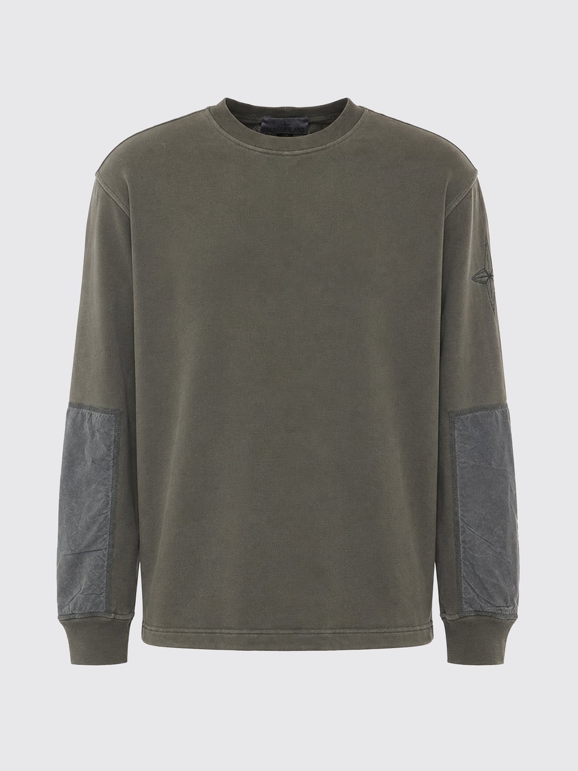 STONE ISLAND SWEATSHIRT: Stone Island Baumwoll-Sweatshirt mit Rundhalsausschnitt und Logo-Patch, Schwarz - Img 2