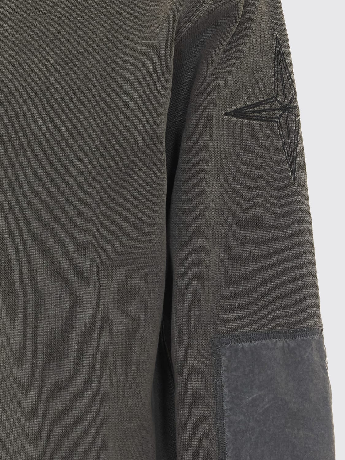 STONE ISLAND SWEATSHIRT: Stone Island Baumwoll-Sweatshirt mit Rundhalsausschnitt und Logo-Patch, Schwarz - Img 4