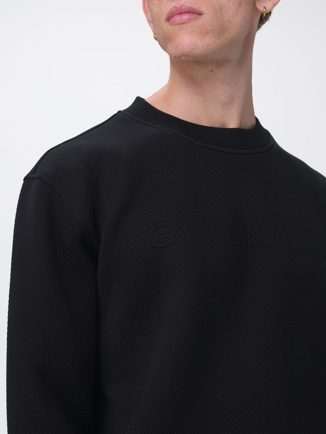GIVENCHY SWEATSHIRT: Givenchy Rundhals-Sweatshirt aus Baumwollmischung mit überschnittenen Schultern, Schwarz - Img 5
