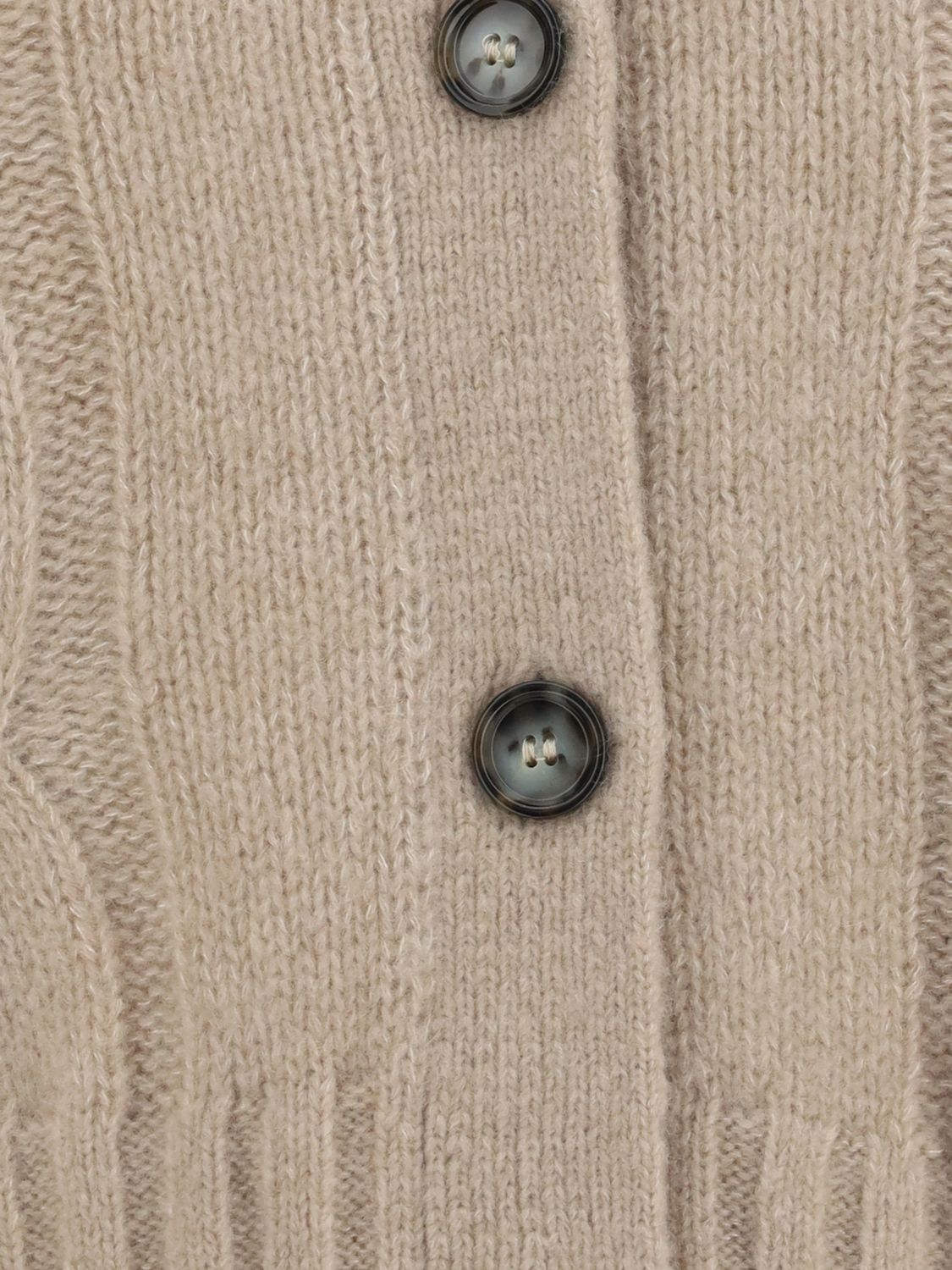 ALLUDE PULLOVER: Cardigan Allude aus Kaschmir und Seide mit klassischem Kragen und Knopfverschluss, Olive - Img 4