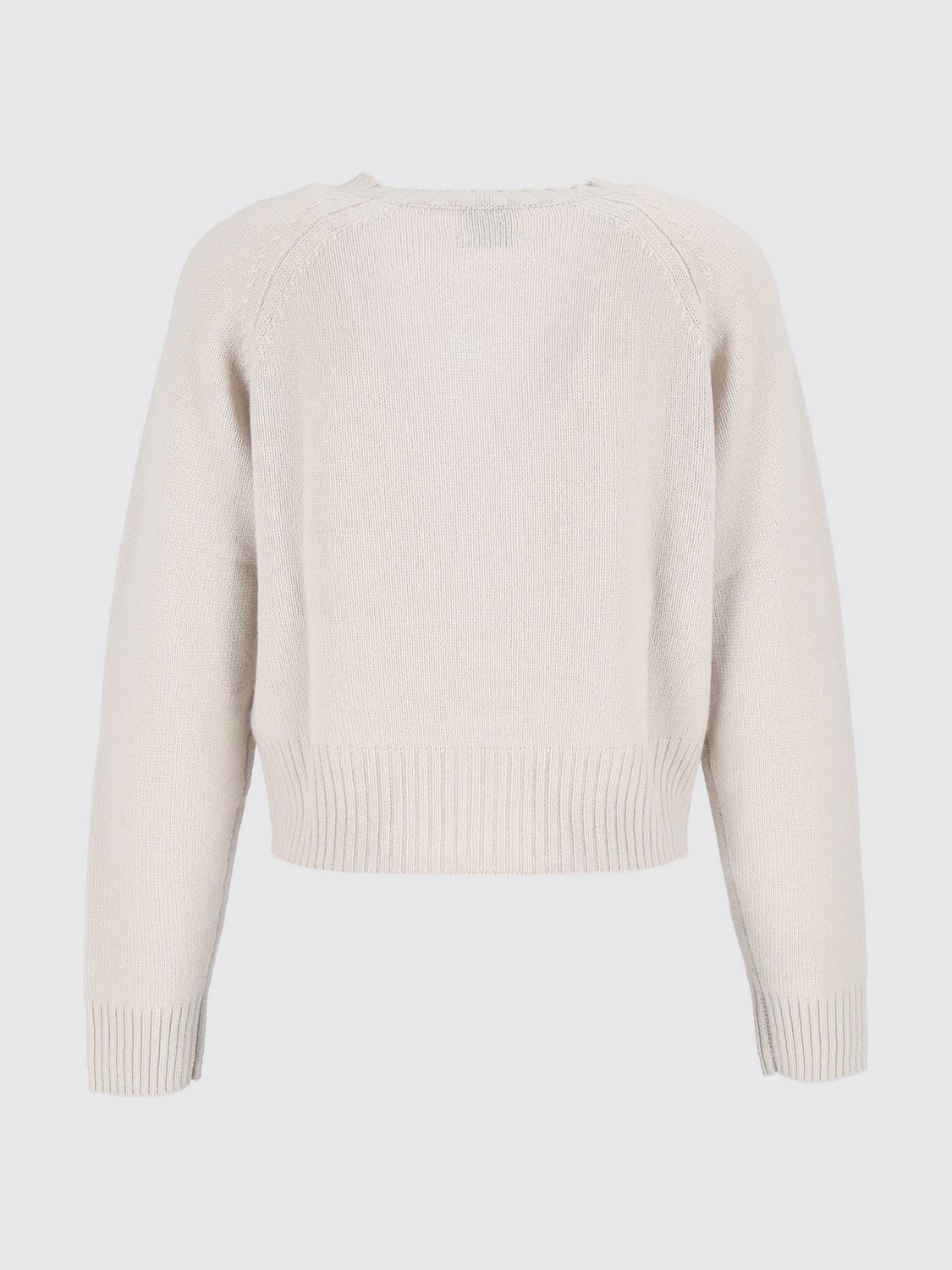 ALLUDE PULL: Cardigan Allude en cachemire à encolure en V et fermeture à boutons, Beige - Img 3