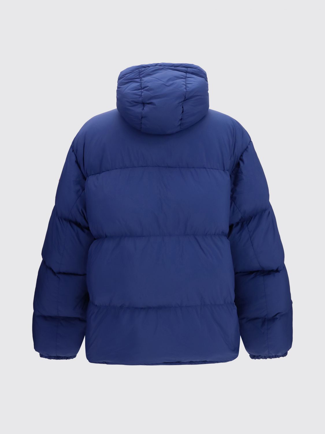 CANADA GOOSE CHAQUETA: Chaqueta de plumas acolchada con capucha Canada Goose de nailon con parche del logo, Azul Marino - Img 3