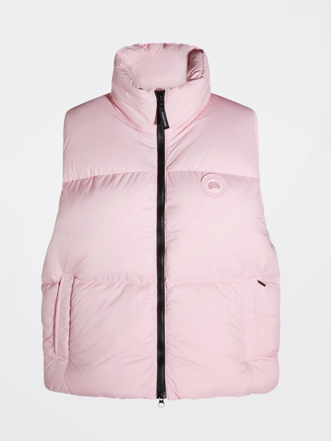 CANADA GOOSE WAISTCOAT: Fallon Quilted Down Gilet Canada Goose in Nylon with Funnel Neck, Pink - Img 2