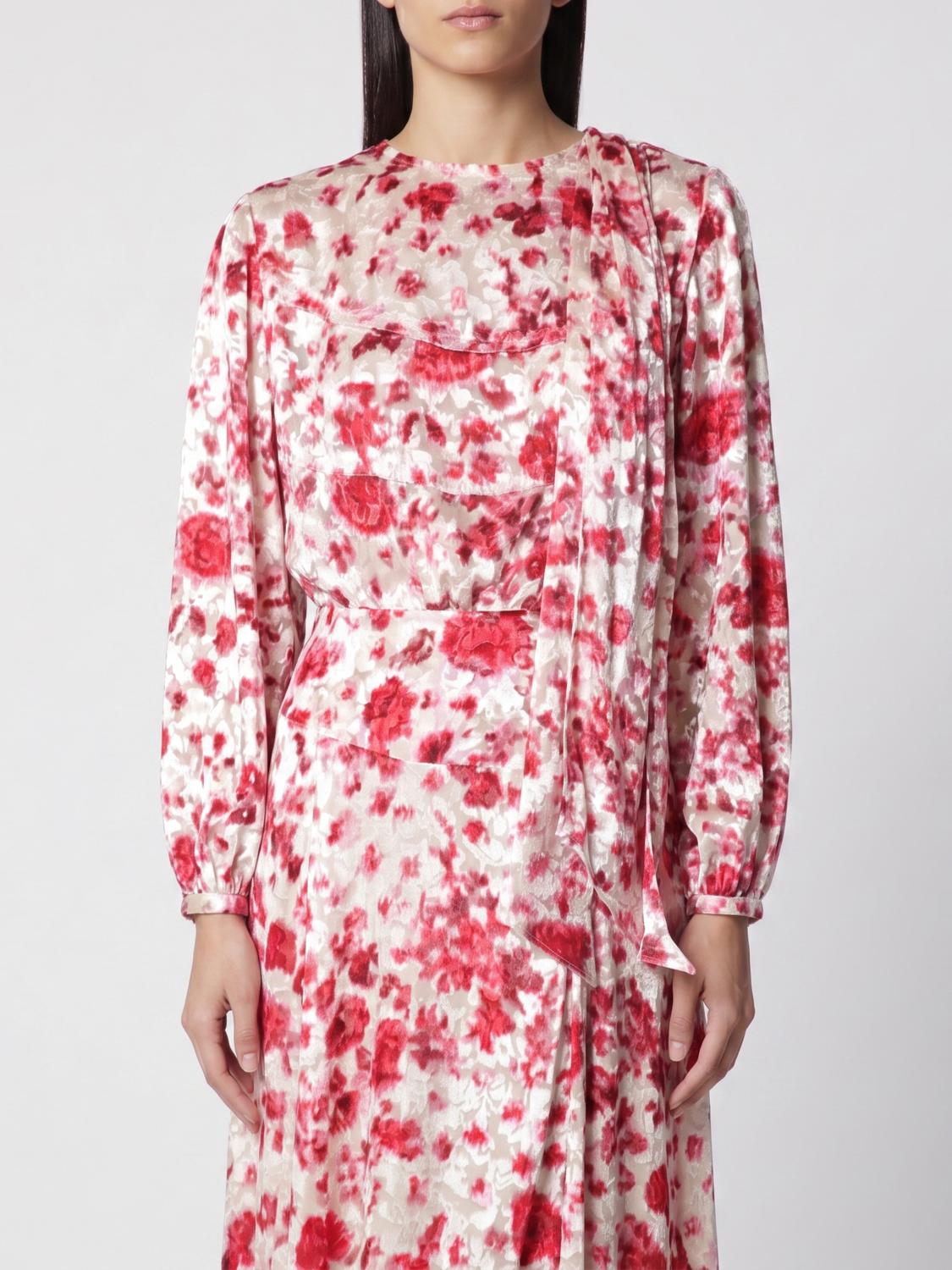 ISABEL MARANT TOP: Blusa Firma Isabel Marant de mezcla de seda con estampado floral y manga larga, Crudo - Img 1