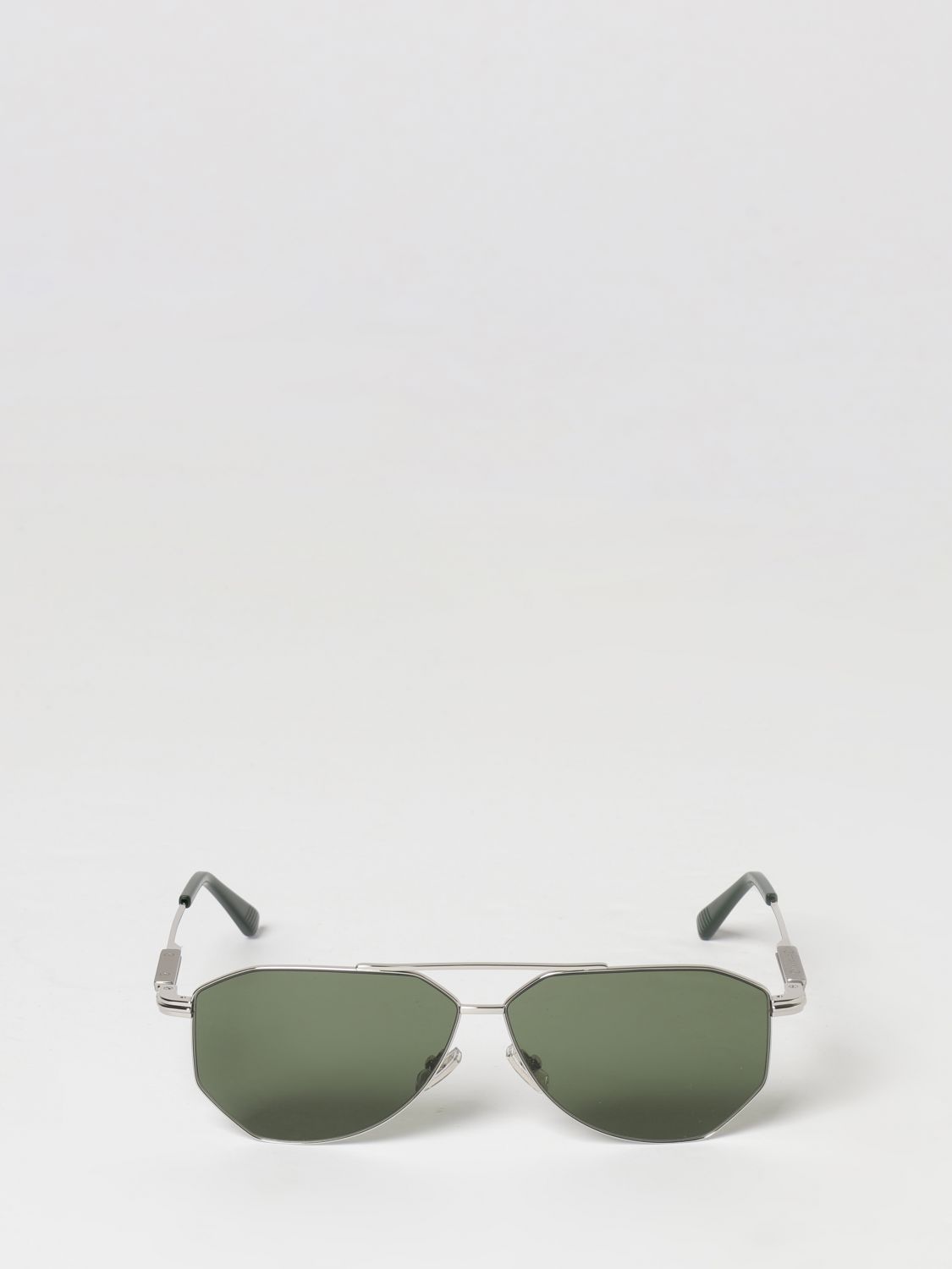 BOTTEGA VENETA SUNGLASSES: Bottega Veneta Aviator Metal Sunglasses with Double Bridge, Silver - Img 2