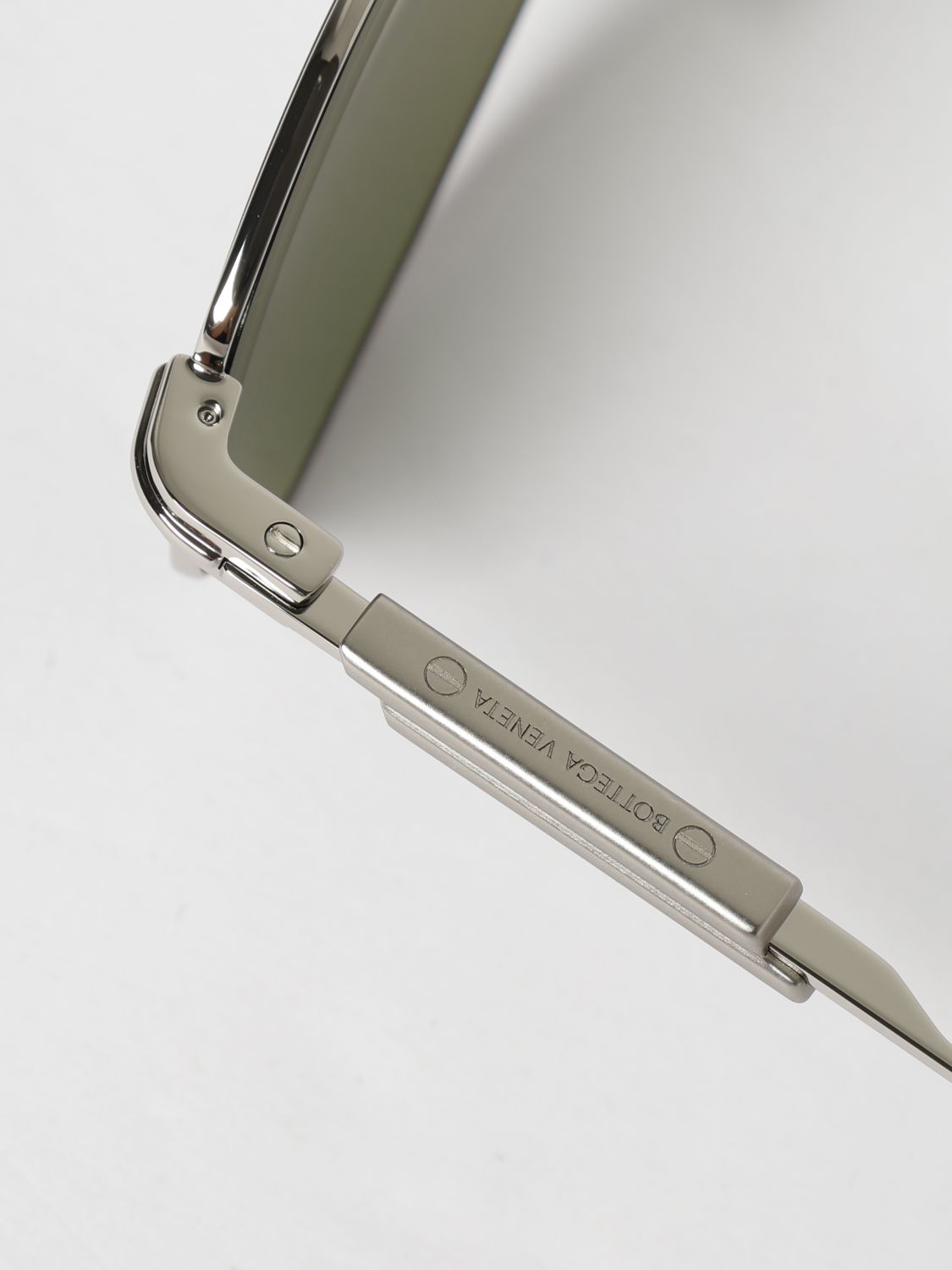 BOTTEGA VENETA SUNGLASSES: Bottega Veneta Aviator Metal Sunglasses with Double Bridge, Silver - Img 4