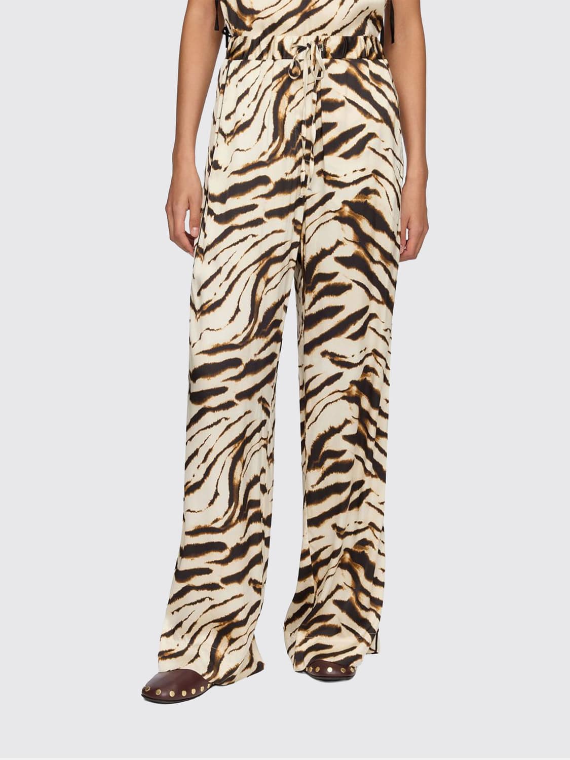 GANNI HOSE: Hose damen Ganni, Cream - Img 1