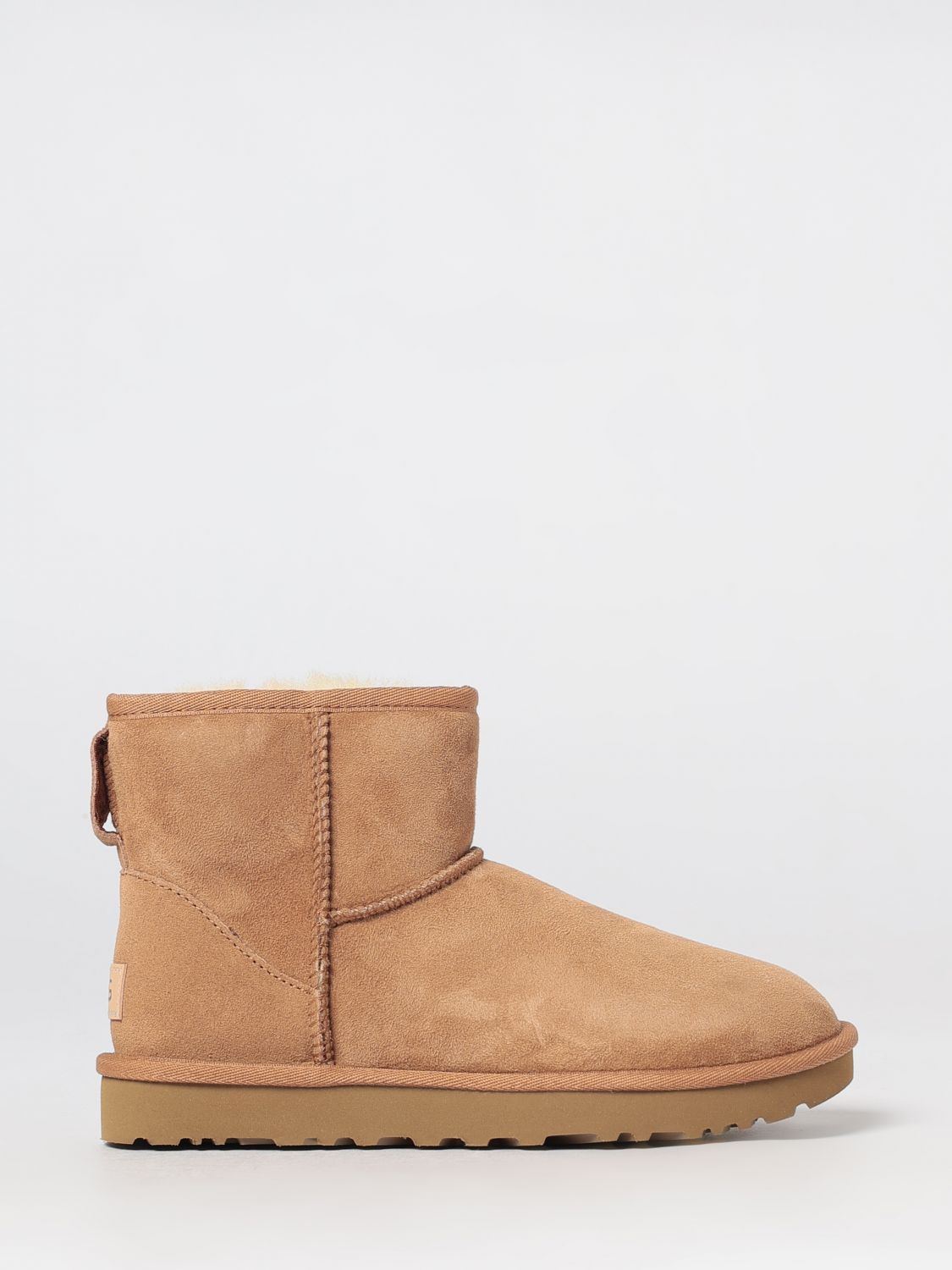 UGG BOTAS: Botines Classic Mini II UGG de ante con forro de shearling, Marrón - Img 1