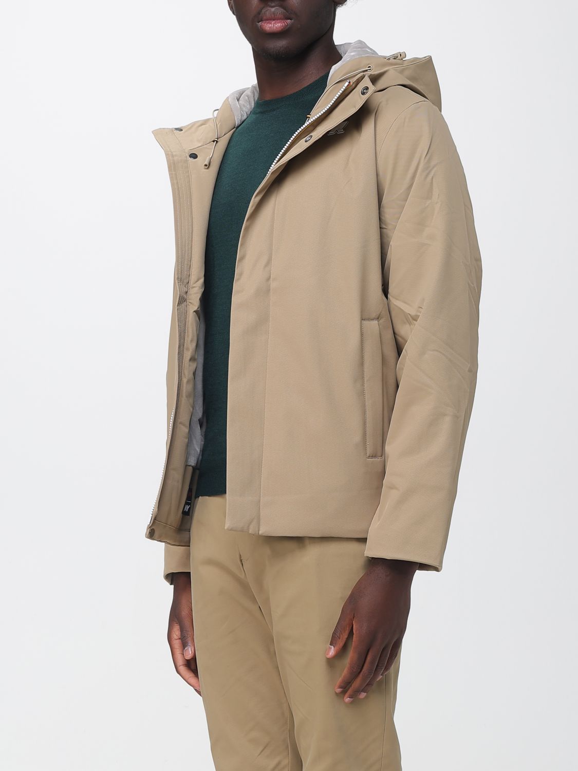 K-WAY CAPPOTTO: Parka corto K-WAY impermeabile con cappuccio e imbottitura PrimaLoft®, Kaki - Img 3