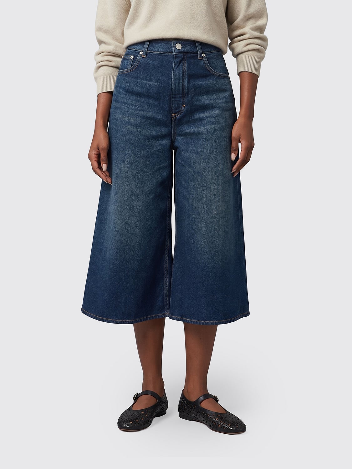 ALAÏA PANTALONCINI: Pantaloncini donna AlaÏa, Blue - Img 1