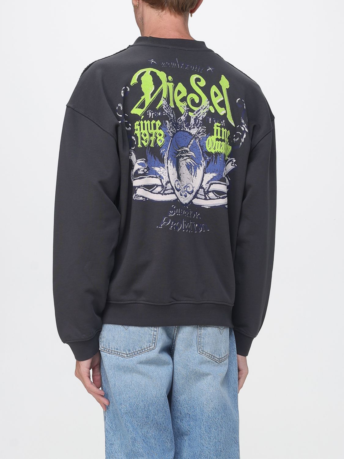 DIESEL 卫衣: 卫衣 男士 Diesel, 黑色 - Img 2