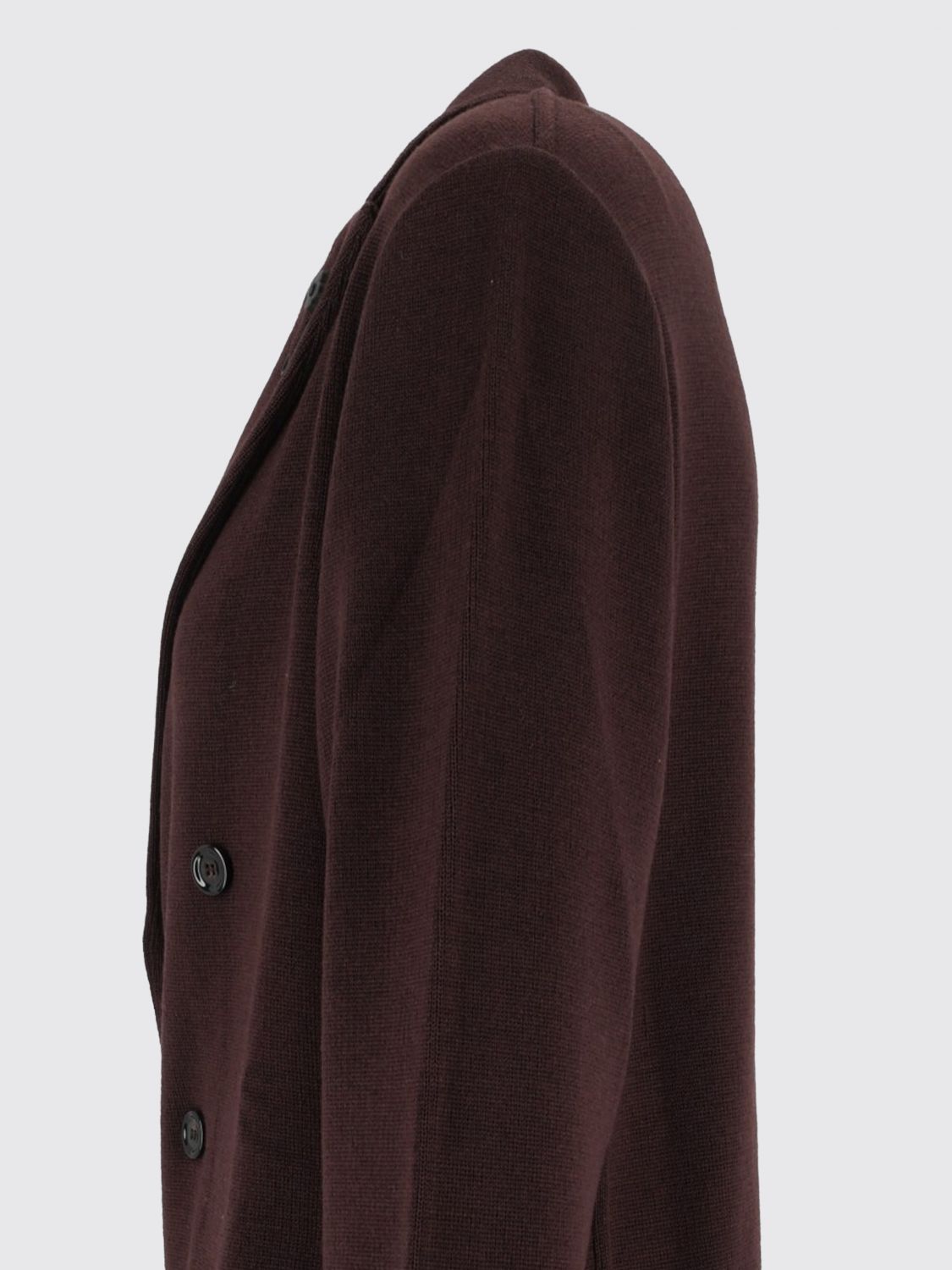 LARDINI JACKET: Lardini Double-Breasted Virgin Wool Blazer with Peak Lapels, Brown - Img 4