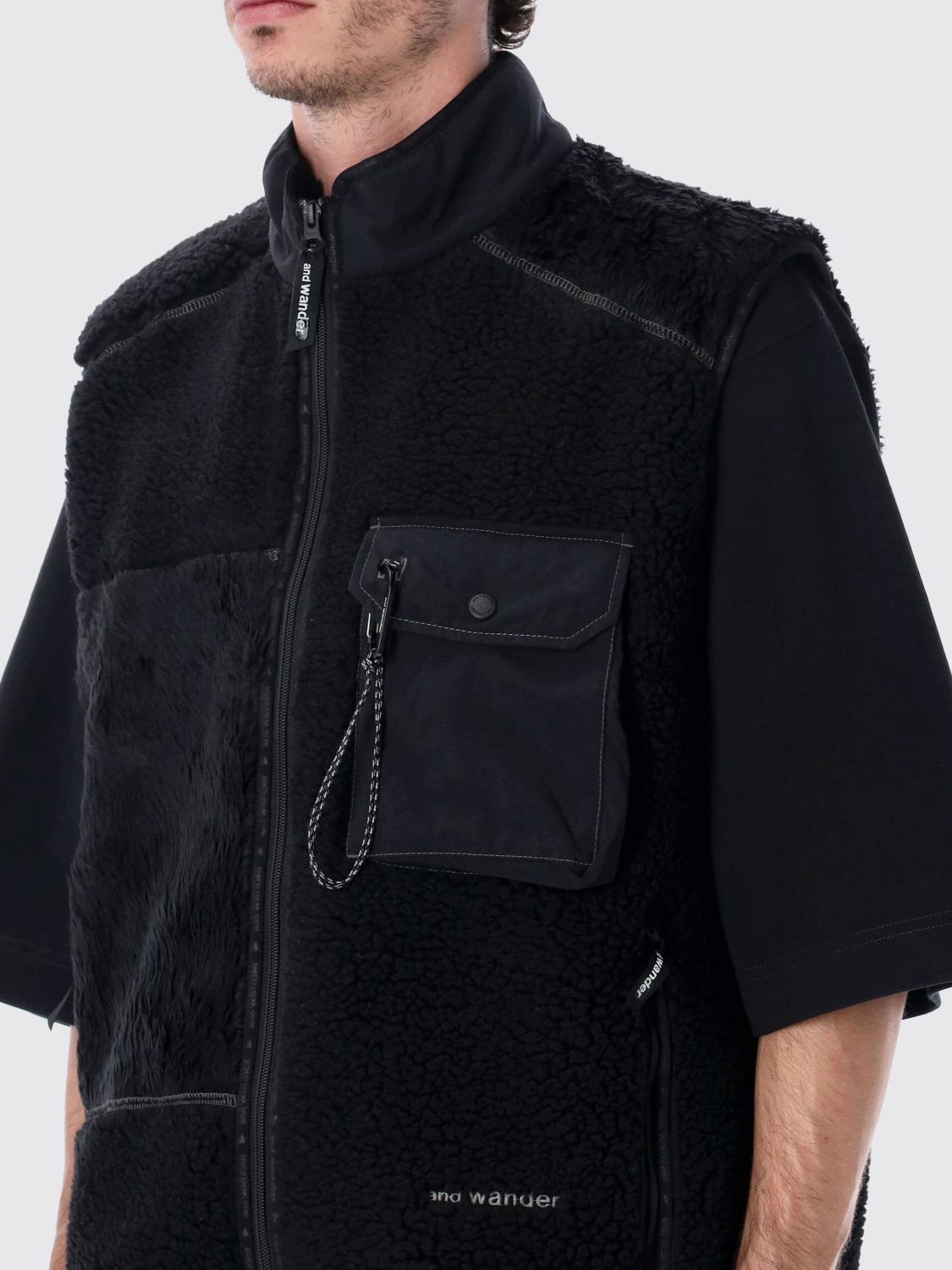 AND WANDER JACKET: Jacket men And Wander, Black - Img 3
