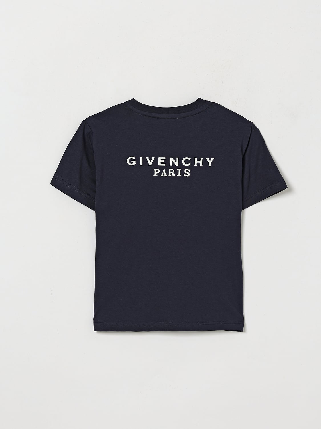 GIVENCHY T-SHIRT: Givenchy Boys' Cotton Crewneck T-shirt with Contrasting Logo, Blue - Img 2