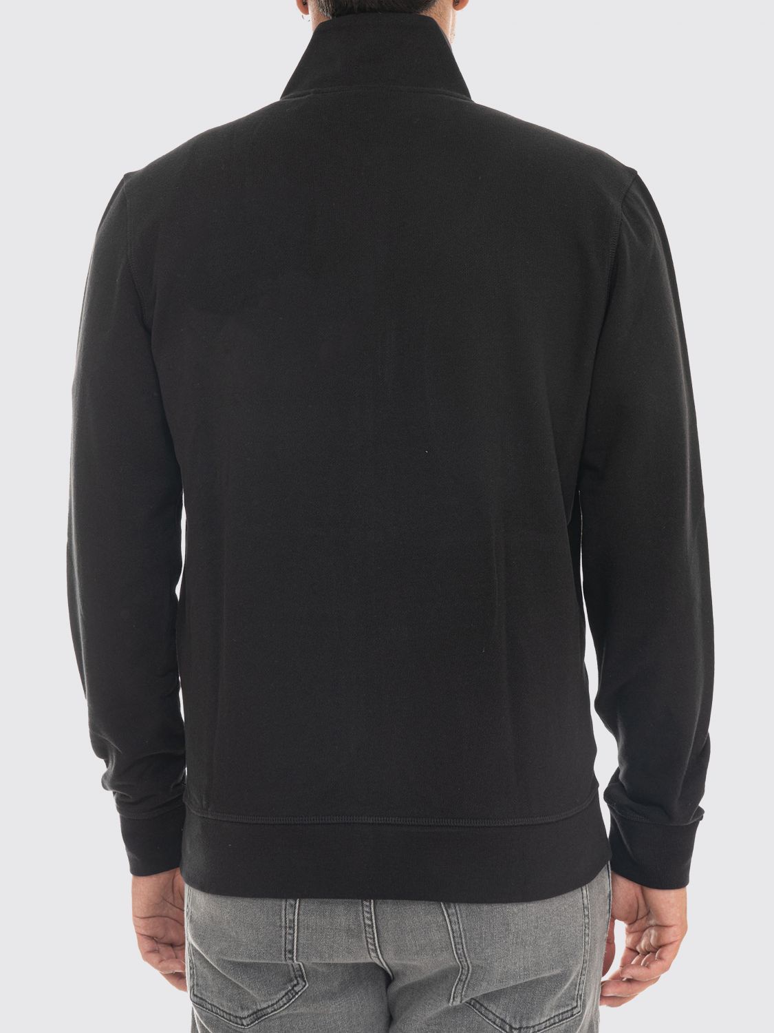 BOSS SWEATSHIRT: Reißverschluss-Sweatshirt Boss aus Baumwolle mit Rollkragen und seitlichen Eingrifftaschen, Schwarz - Img 2