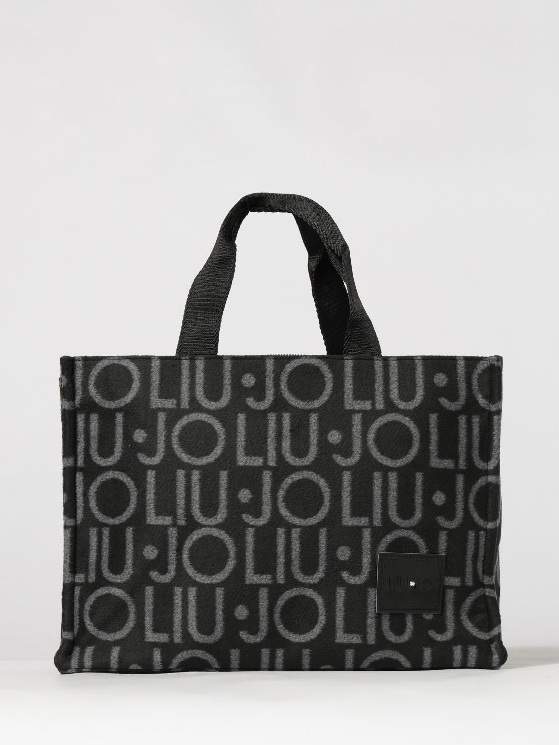 LIU JO TOTE BAG: Tote Bag Liu Jo with Double Handle, Zip Closure and Adjustable Shoulder Strap, Black - Img 1