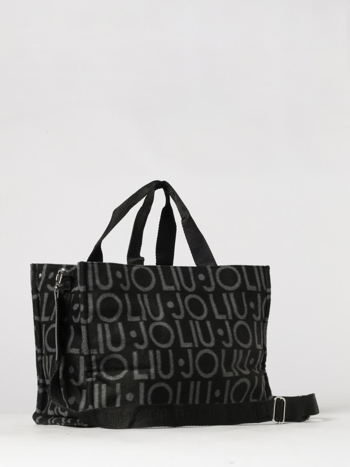 LIU JO TOTE BAG: Tote Bag Liu Jo with Double Handle, Zip Closure and Adjustable Shoulder Strap, Black - Img 2