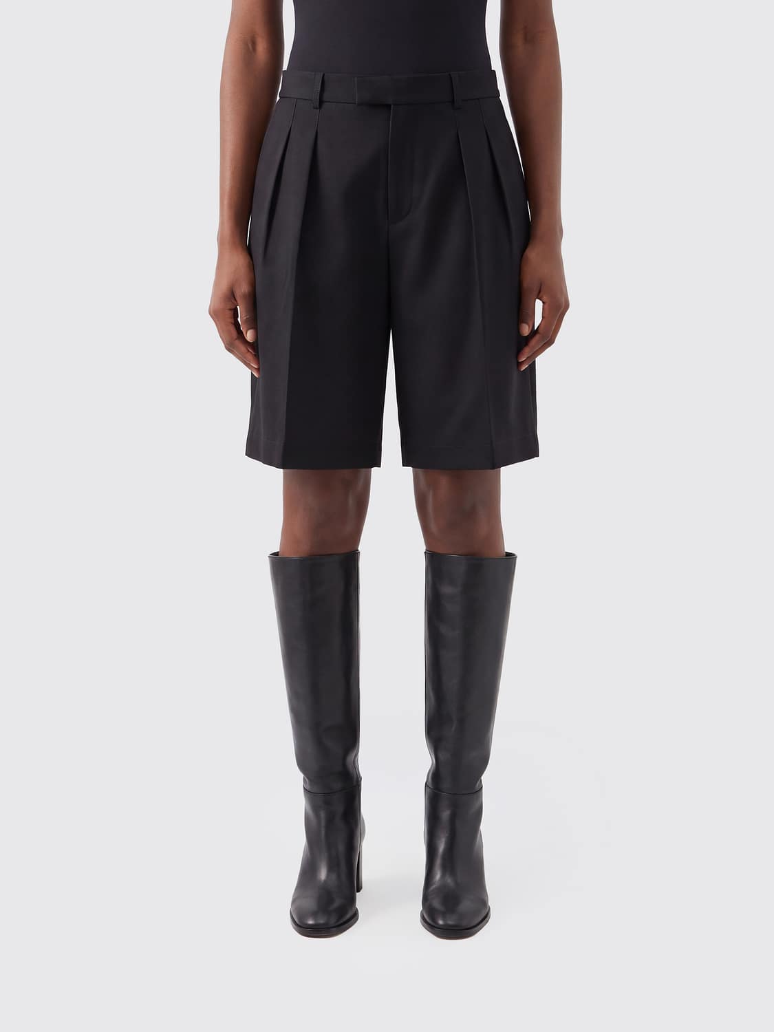 SAINT LAURENT SHORTS: Shorts damen Saint Laurent, Schwarz - Img 1