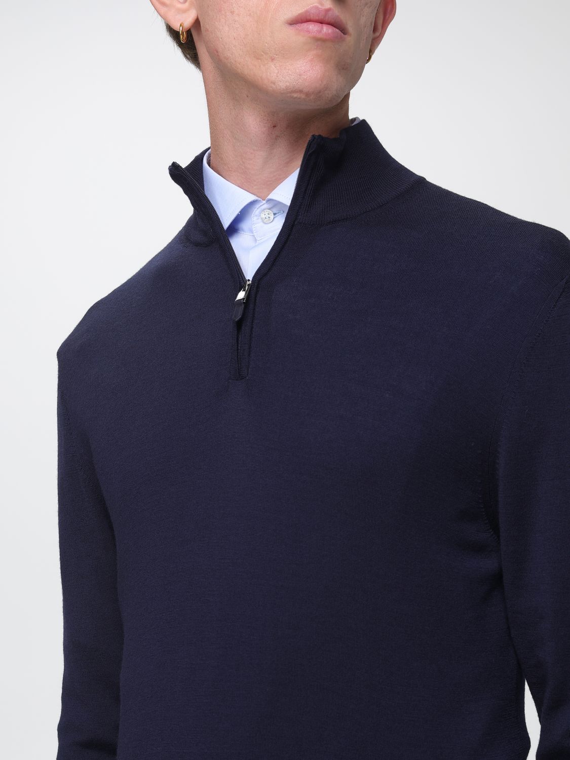 CANALI 毛衣: 毛衣 男士 Canali, 橄榄绿 - Img 4