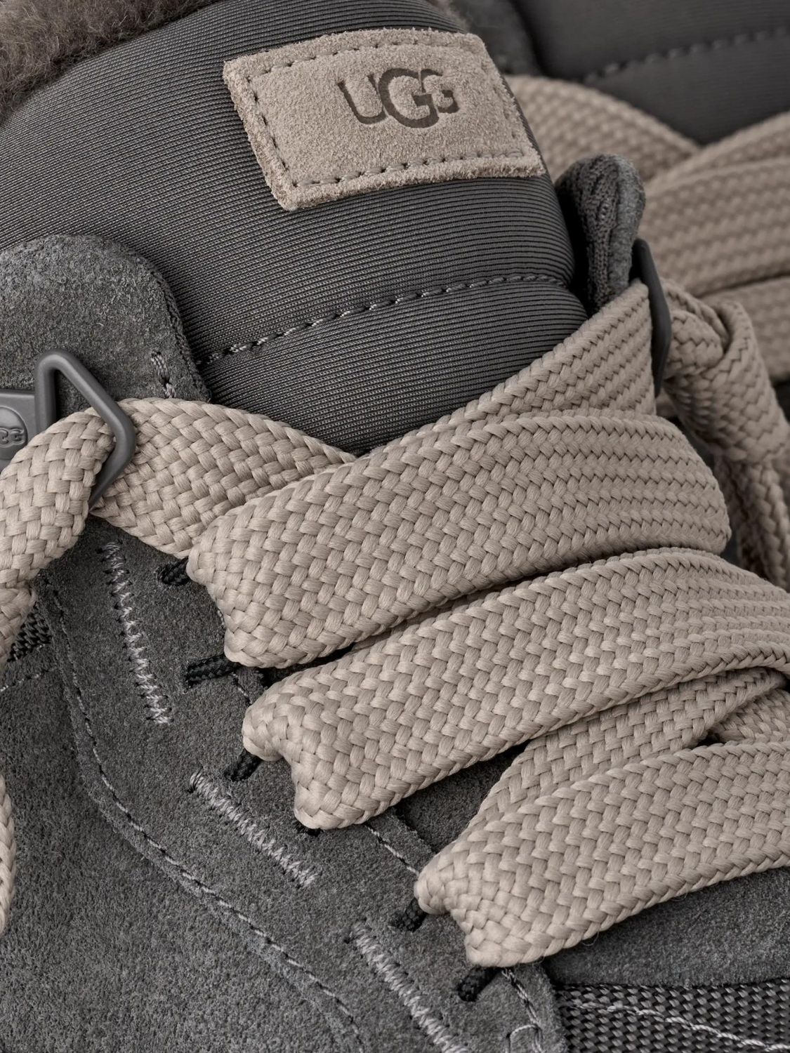 UGG SNEAKERS: UGG Lowmel Suede Trainers with EVA Sole and Embossed Logo, Grey - Img 3
