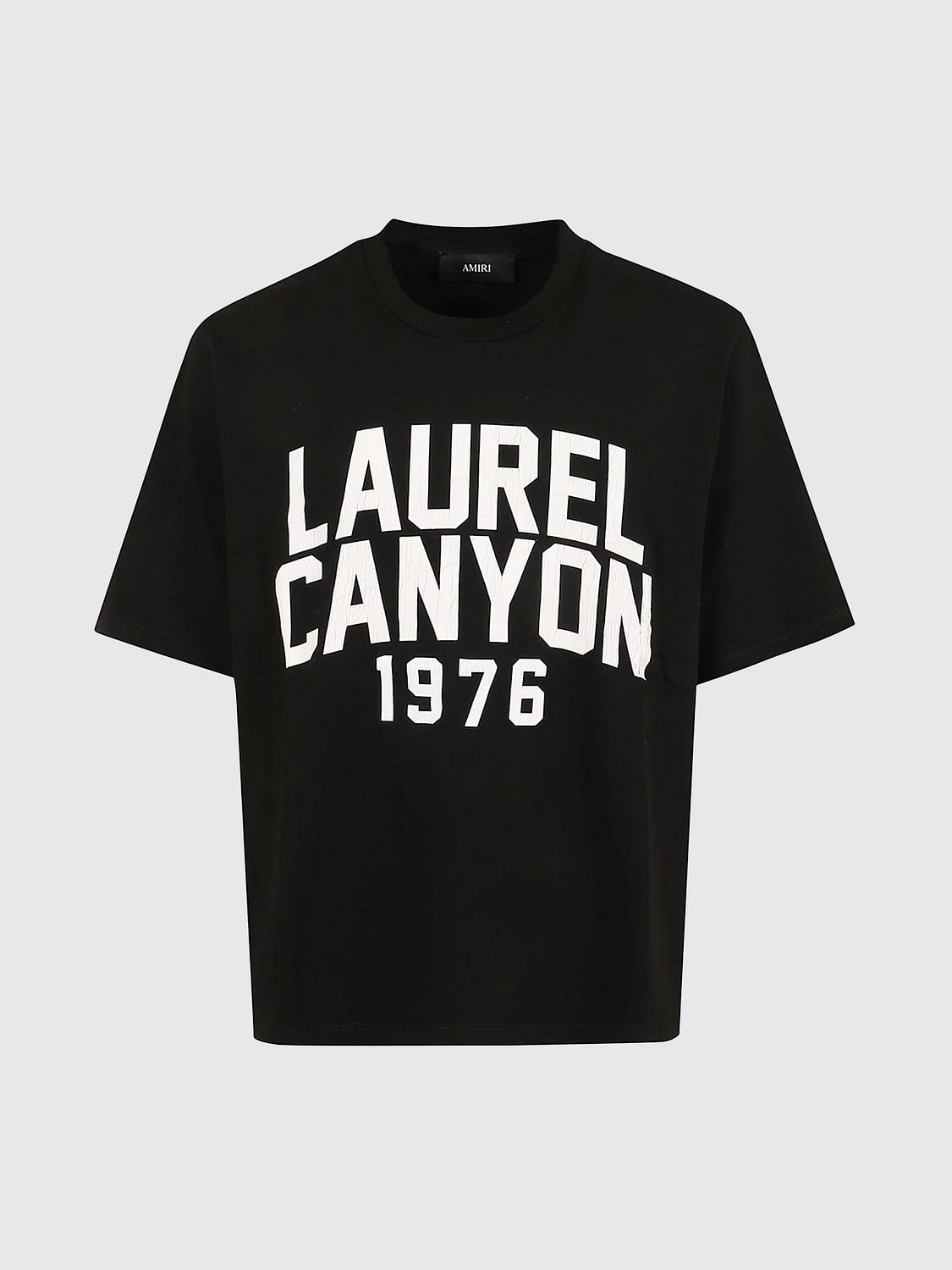 AMIRI CAMISETA: Camiseta Amiri de algodón con estampado de logo y hombros caídos, Negro - Img 2