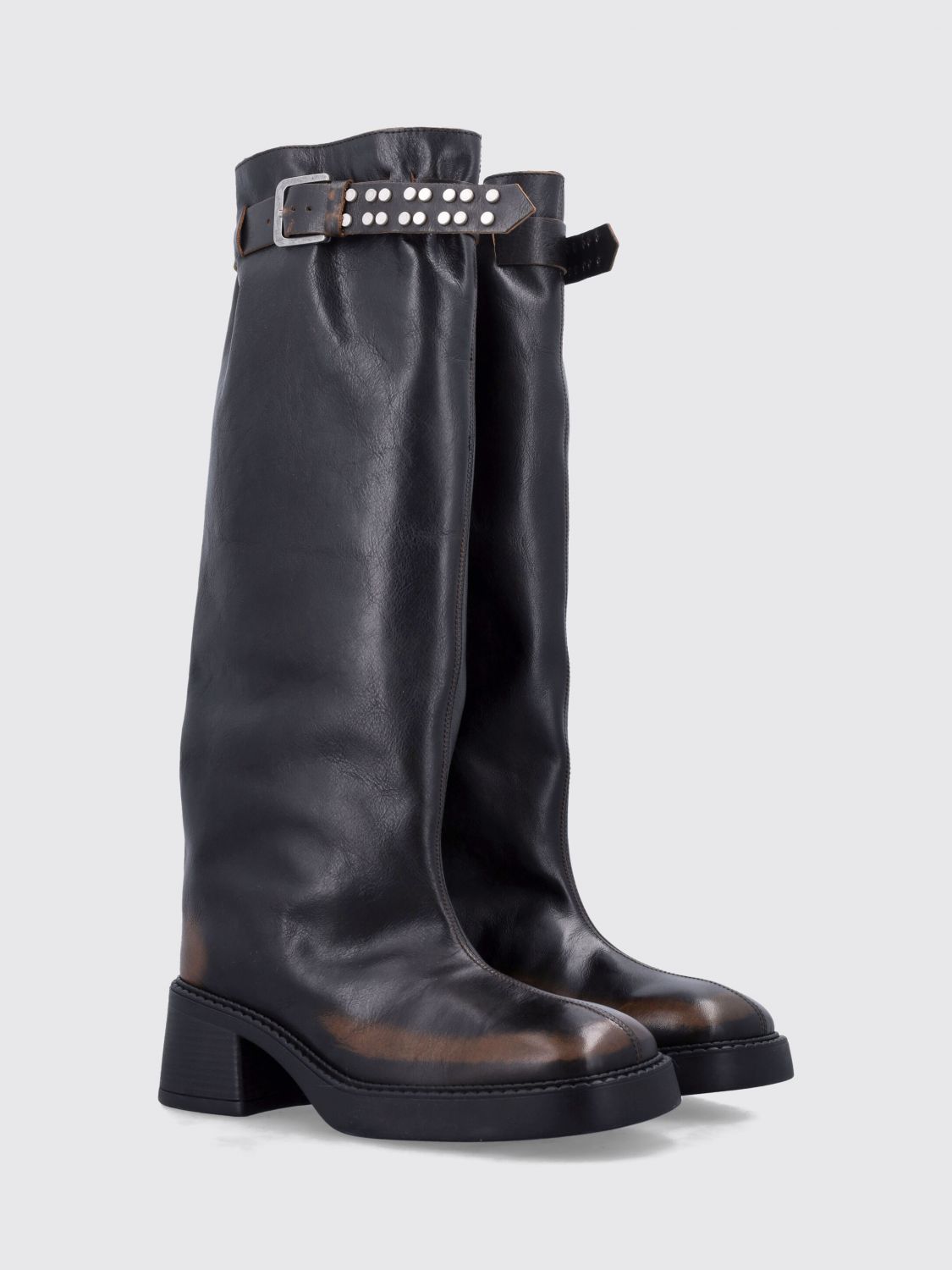 MIISTA FLACHE SCHUHE: Flache schuhe damen Miista, Burnt - Img 2