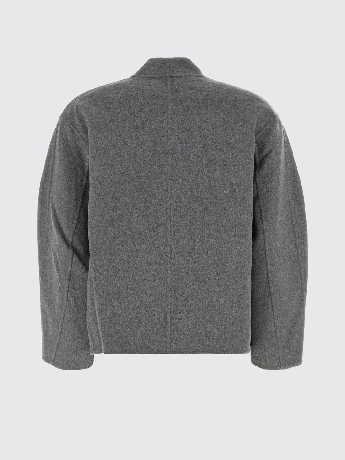 SOEUR CAPPOTTO: Cappotto corto monopetto Soeur in misto lana con spalle cadute, Grigio Topo - Img 3