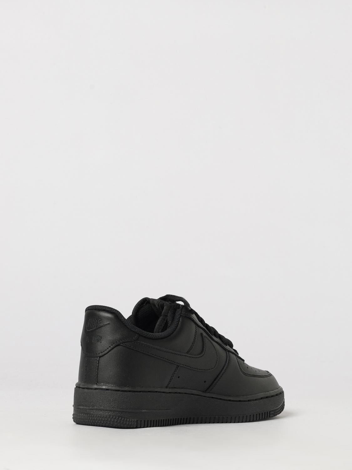 NIKE スニーカー: NIKE Air Force 1 '07 レザー スニーカー、Swooshロゴとパーフォレーション入りトゥ, ブラック - Img 3
