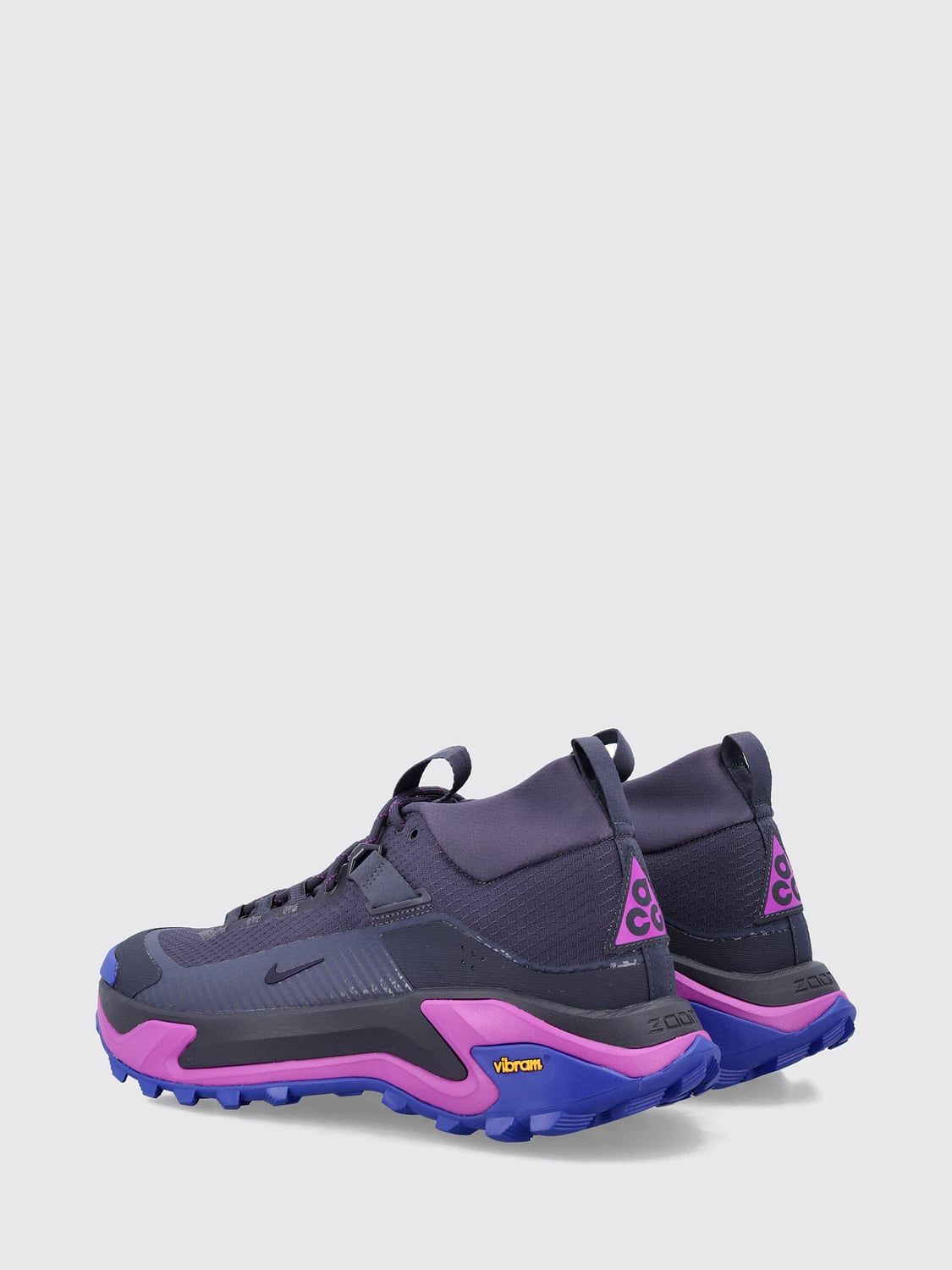NIKE SNEAKERS: Nike Zegama Hike High Top Hiking Sneakers in Mesh with Vibram Sole, Violet - Img 3