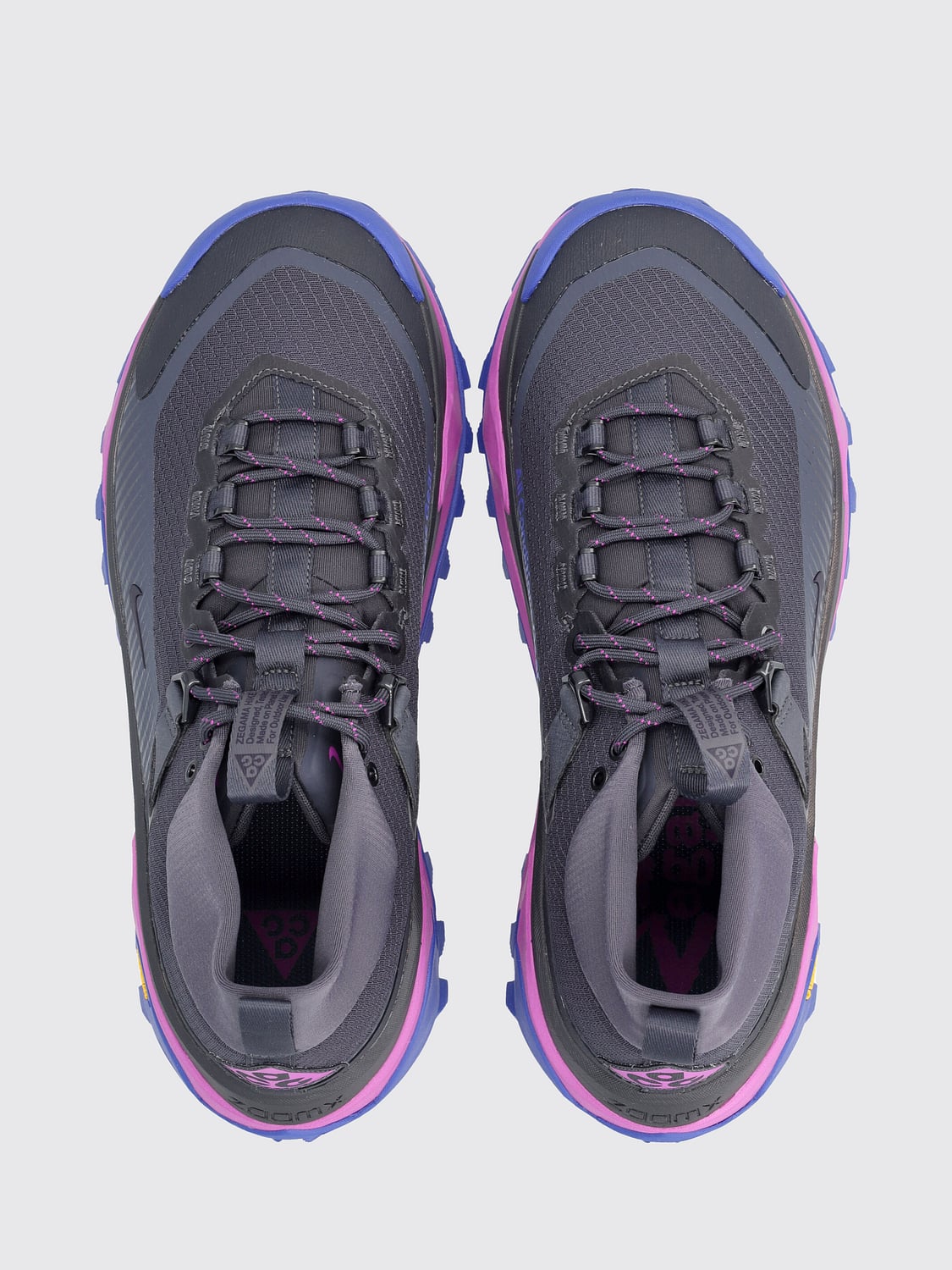 NIKE SNEAKERS: Nike Zegama Hike High Top Hiking Sneakers in Mesh with Vibram Sole, Violet - Img 4