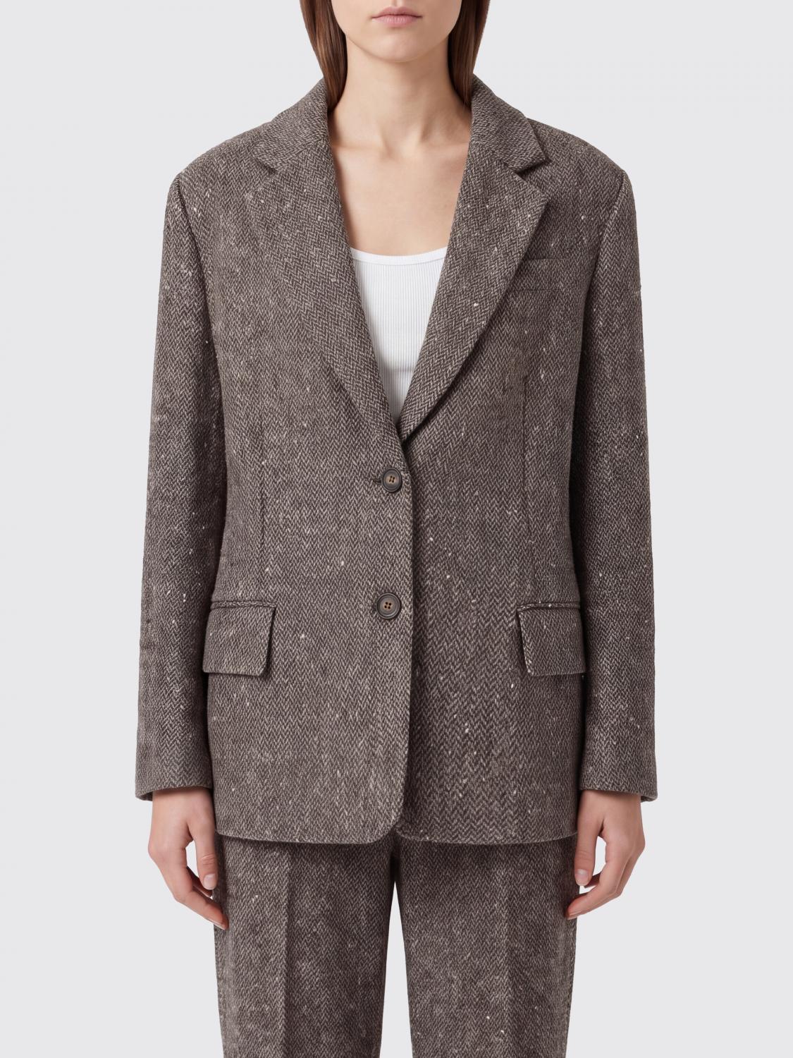 BRUNELLO CUCINELLI JACKET: Jacket woman Brunello Cucinelli, Brown - Img 1