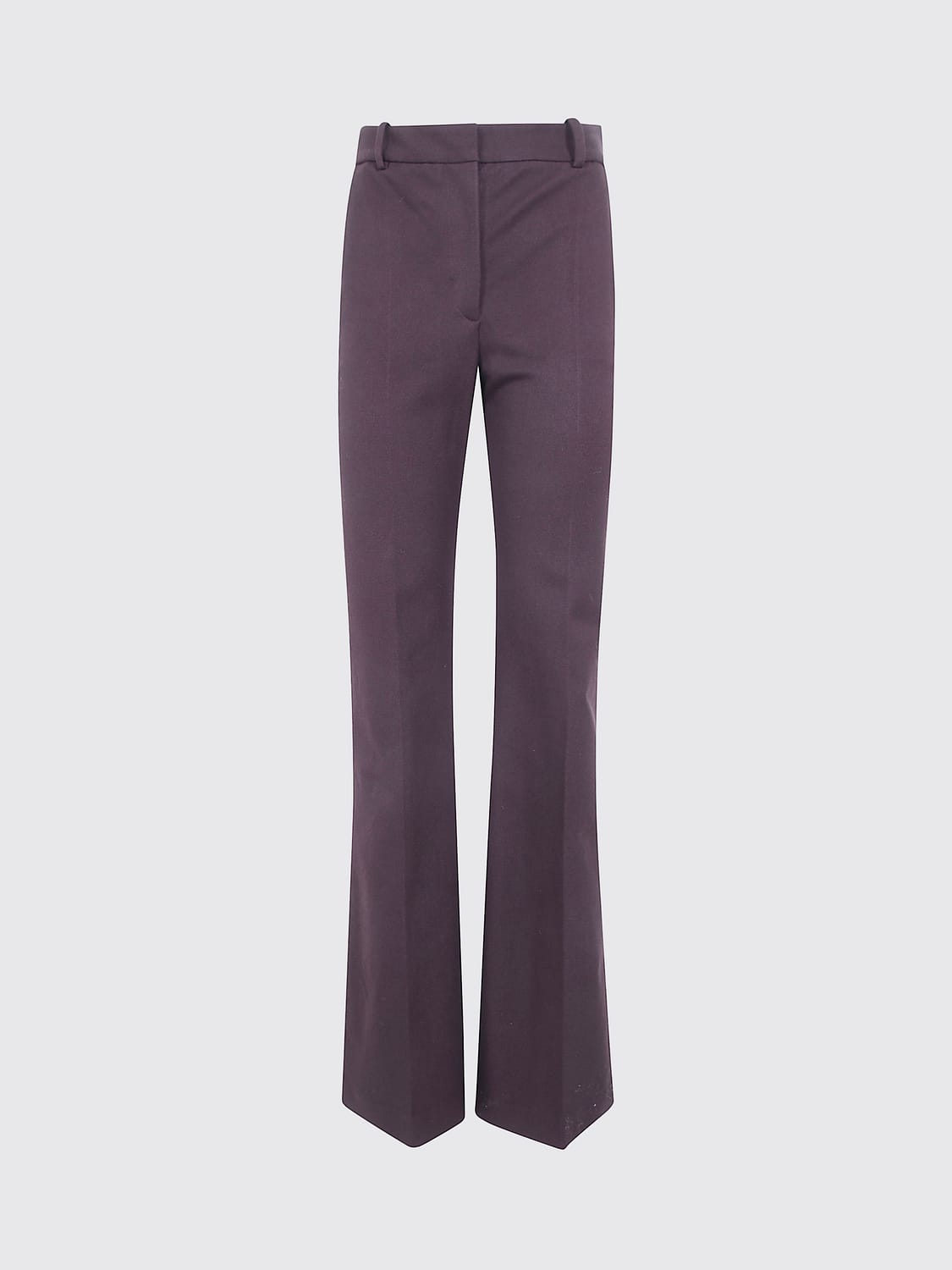 JOSEPH PANTS: High-Waisted Flared Tailored Trousers Joseph in Viscose and Cotton Blend, Red - Img 2