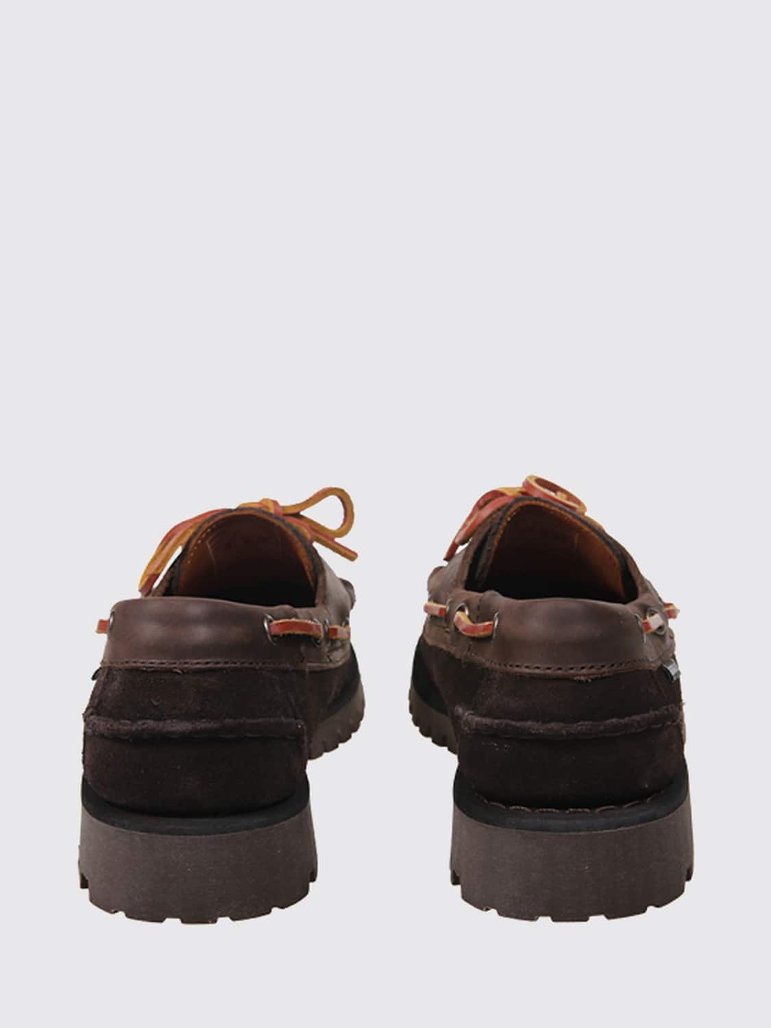 SEBAGO LOAFERS: Guardian Suede Sebago Boat Shoes with Side Lacing, Brown - Img 3