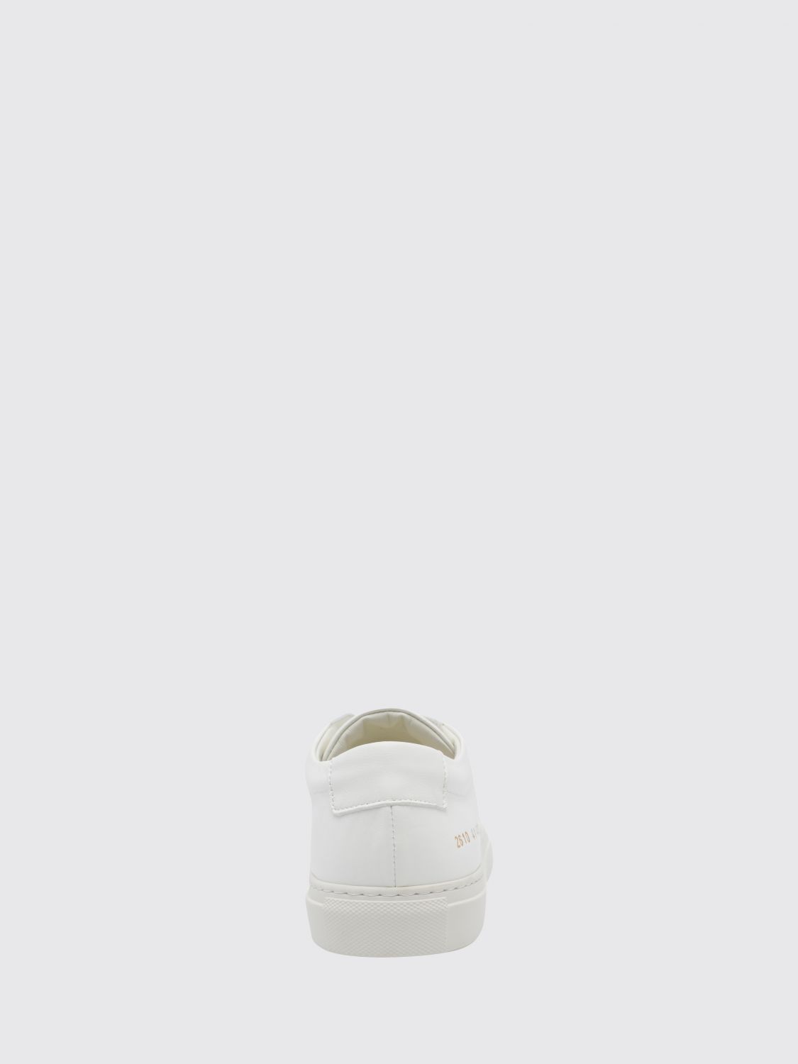 COMMON PROJECTS SNEAKERS: Common Projects Achilles Low Smooth Calfskin Sneakers with Laminated Logo, White - Img 3