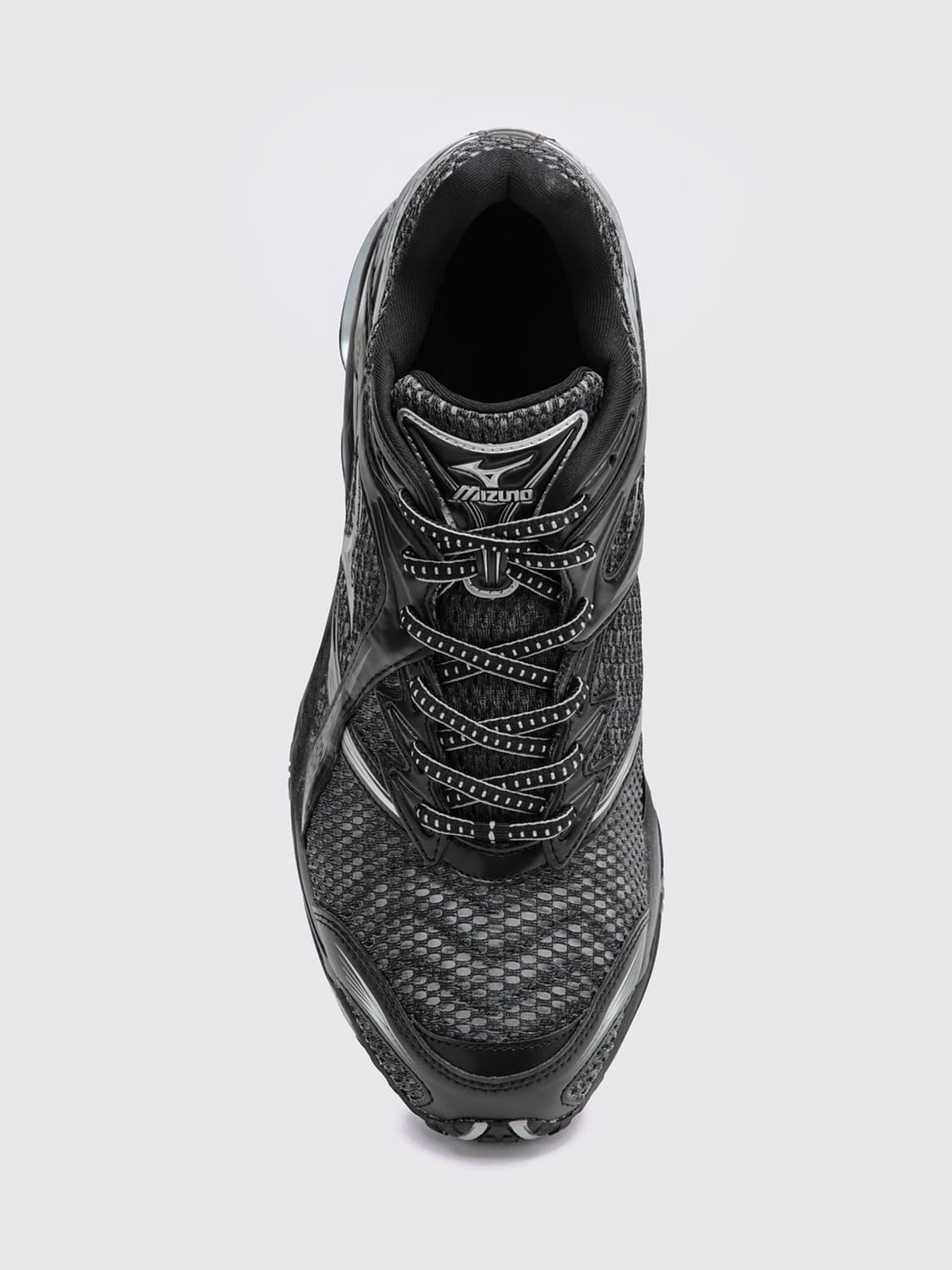 MIZUNO SNEAKERS: Mizuno Wave Prophecy 1 Technical Fabric and Mesh Trainers with Logo and Cushioned Sole, Silver - Img 4