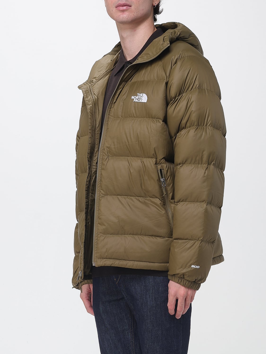 THE NORTH FACE JACKET: Hooded Short Down Jacket The North Face in Water-Repellent Recycled Nylon, Green - Img 3