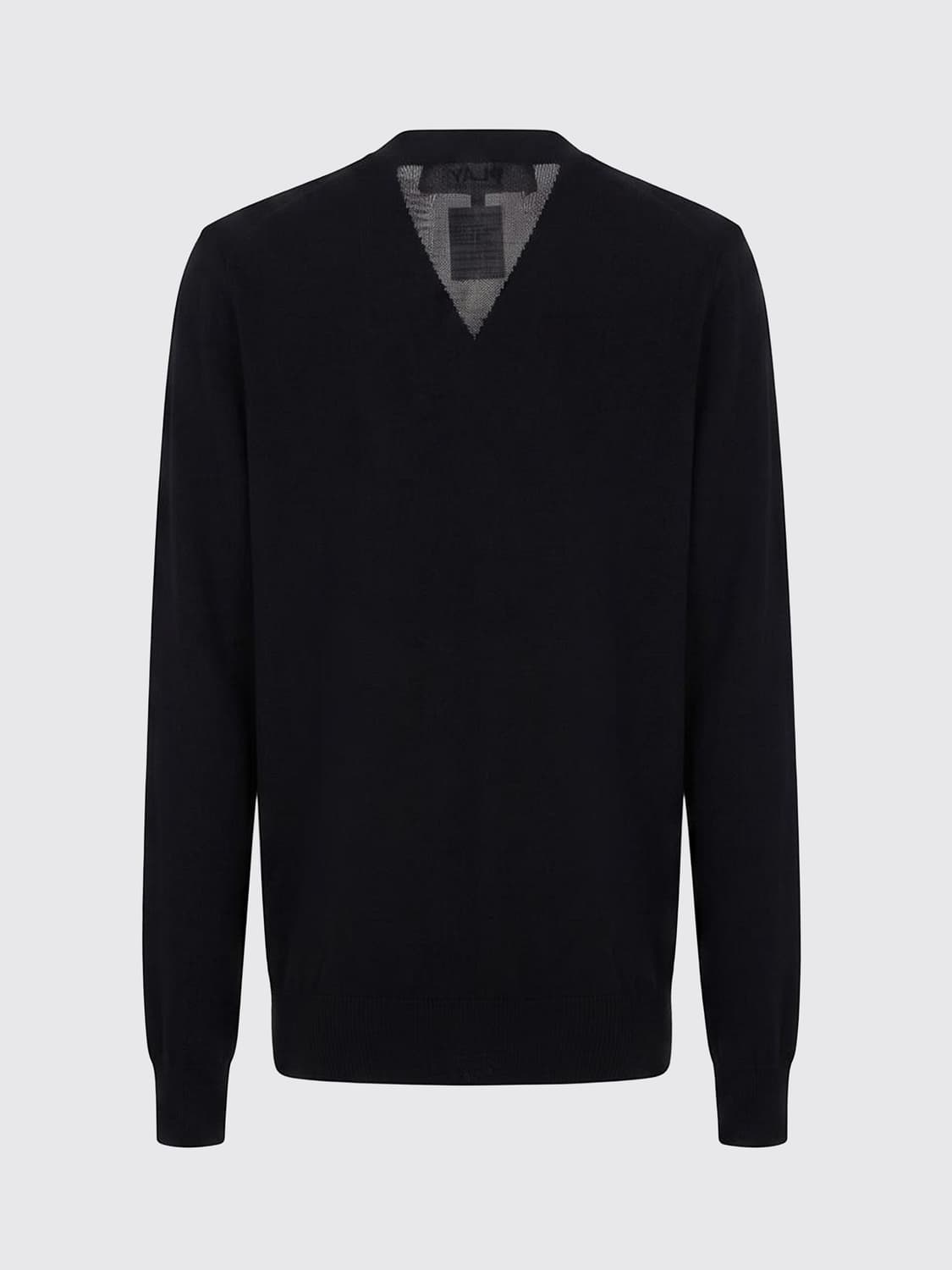 COMME DES GARÇONS PLAY SWEATER: V-Neck Wool Cardigan Comme des Garçons Play with an Embroidered Logo, Black - Img 3