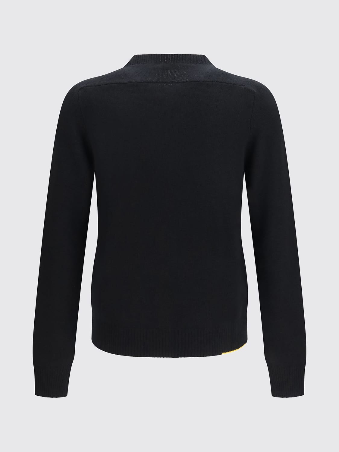 FENDI PULLOVER: Pullover Fendi aus 100% Kaschmir mit Rundhalsausschnitt und Rippbündchen, Schwarz - Img 3