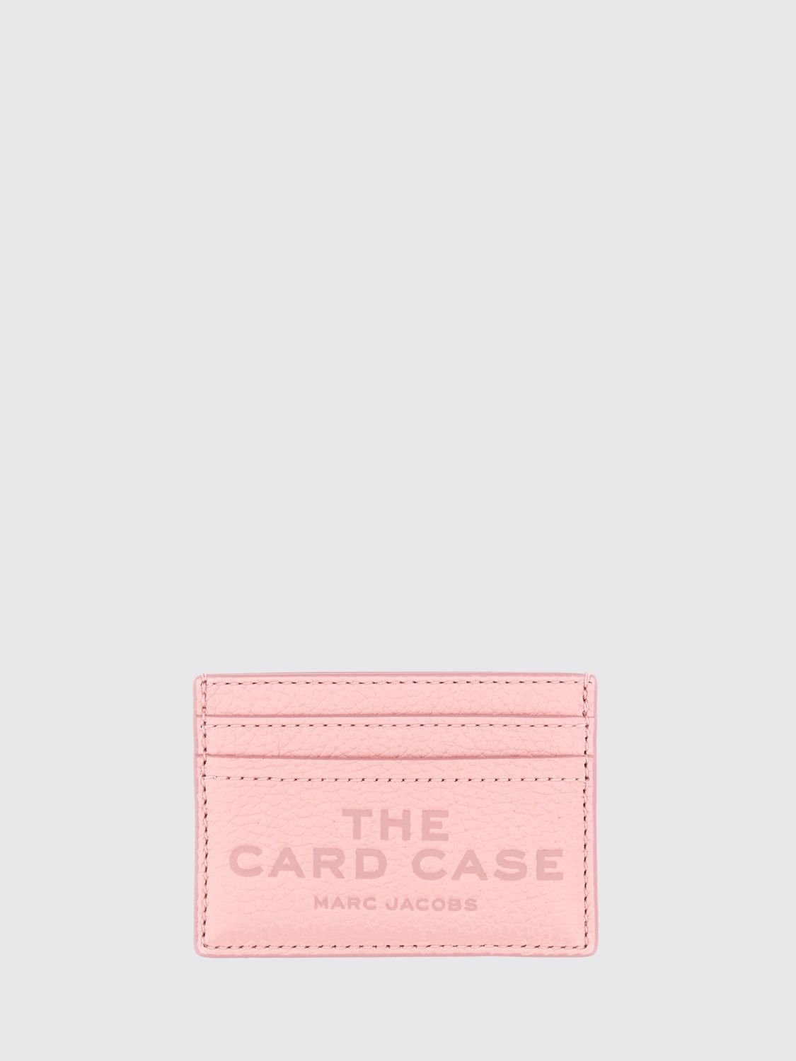 MARC JACOBS 財布: MARC JACOBS グレインレザー ジップクロージャー カードホルダー, ピンク - Img 1