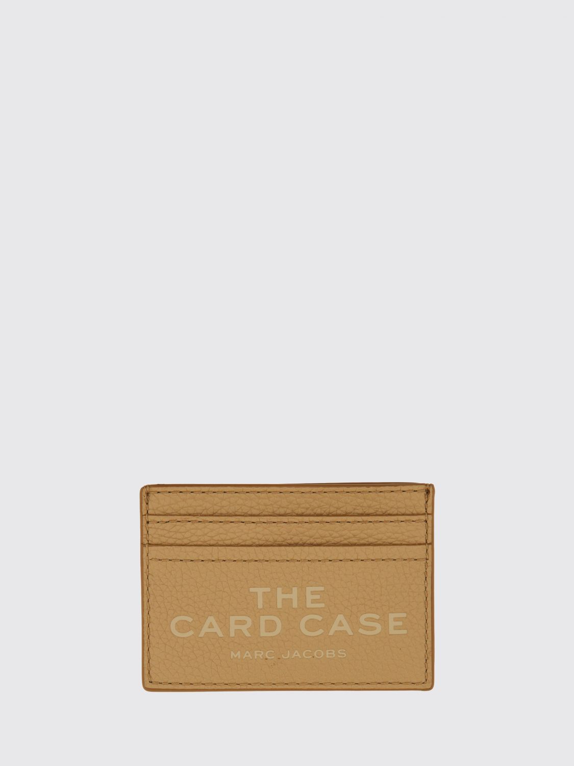 MARC JACOBS WALLET: Grained Leather Card Holder Marc Jacobs with Zip Closure and Six Slots, Burnt - Img 1
