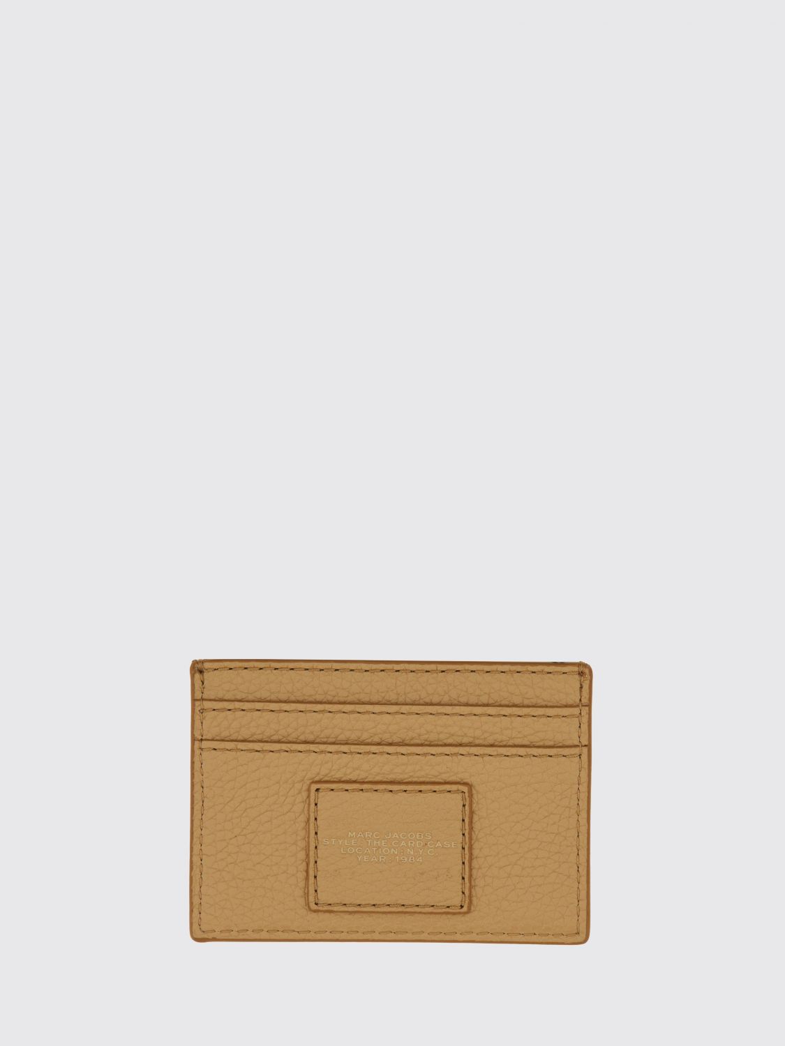 MARC JACOBS WALLET: Grained Leather Card Holder Marc Jacobs with Zip Closure and Six Slots, Burnt - Img 2