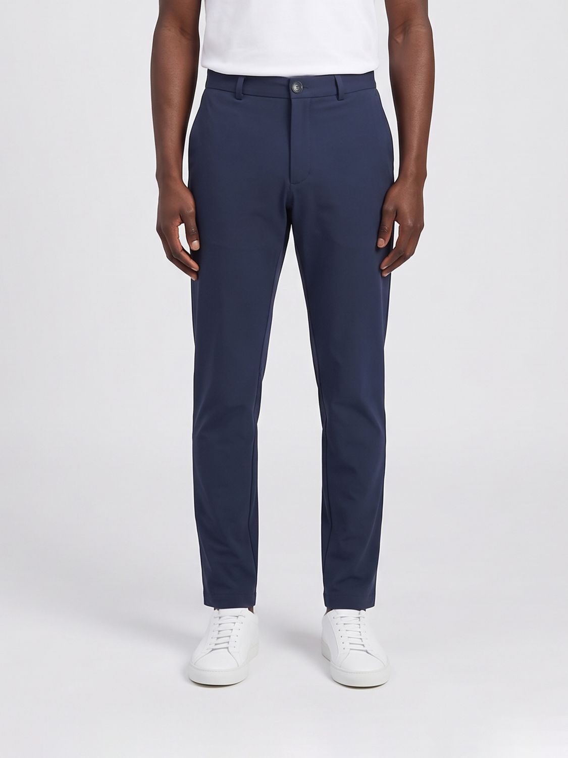 RRD PANTS: Slim Fit Chino Trousers RRD in Technical Jersey with Mid-Rise Waist, Grey - Img 1