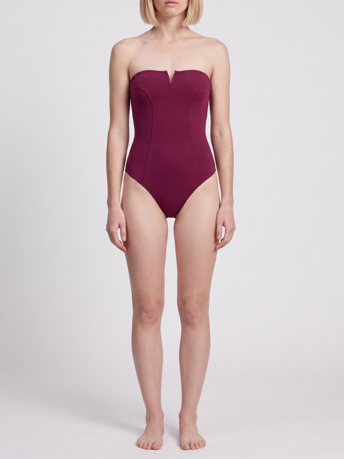 ERES BADEMODE: Badeanzug Eres mit Tropfenausschnitt und schulterfreiem Design, Fuchsia - Img 1