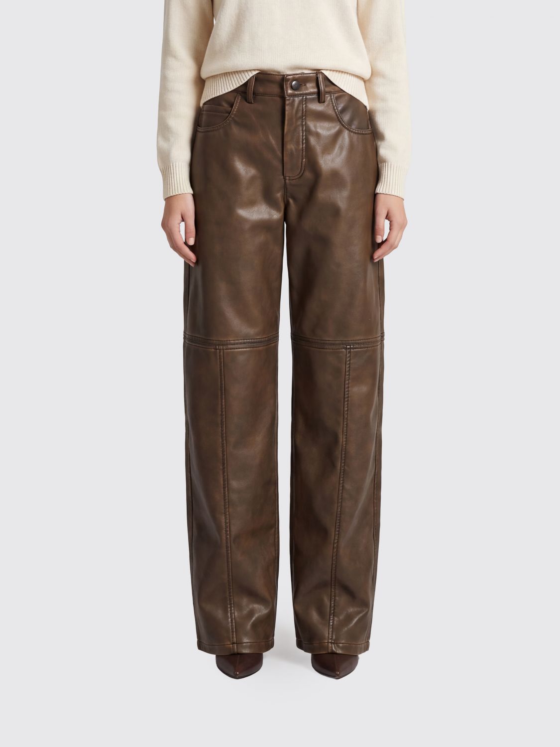 PINKO HOSE: Hose damen Pinko, Kaffee Braun - Img 1